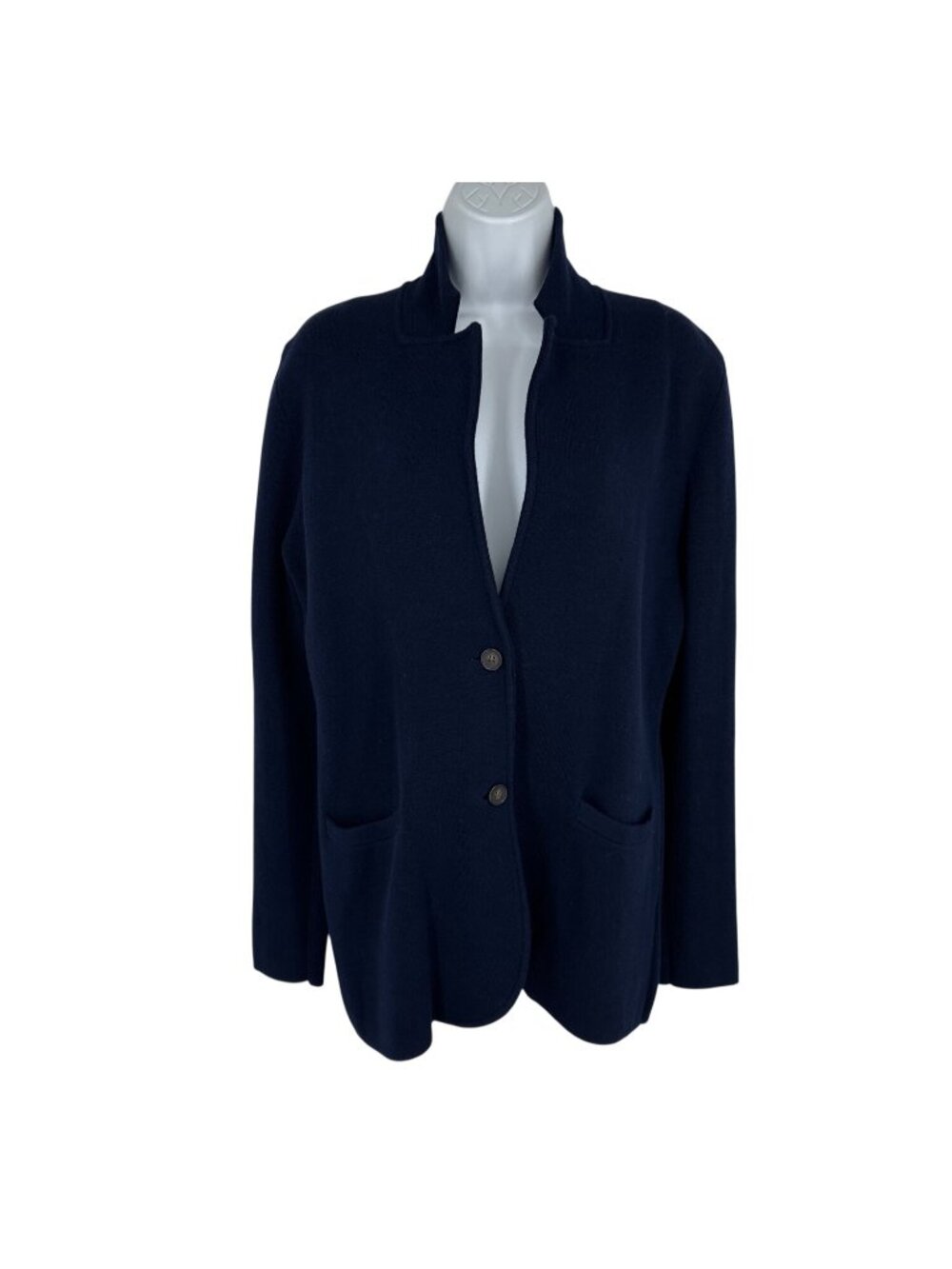 J.Crew Women's Navy Button-Front Cardigan Sweater With Pockets Size S
